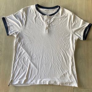 Rhone Henley Shirt with Navy Detailing